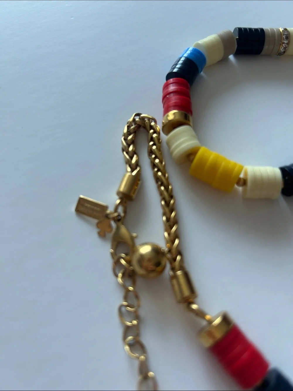 kate spade Multicolor Disc Bead Necklace with Gold Accents